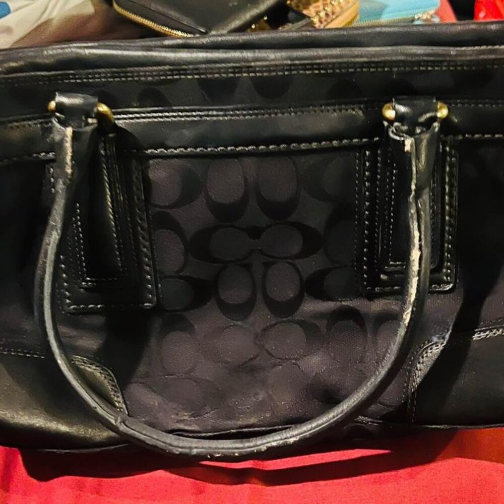 COACH Logo Handbag with Accent Ribbon - **AUTHENTIC** - Picture 3 of 5